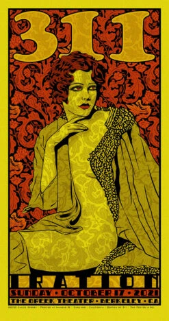 311 - 2021 Chuck Sperry Poster The Greek Berkeley, CA GOLD