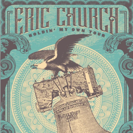 Eric Church - 2017 Status Serigraph Poster Philadelphia Wells Fargo