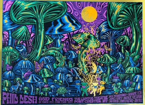 Phil Lesh And Friends - 2022 Todd Slater Poster Port Chester, NY FOIL