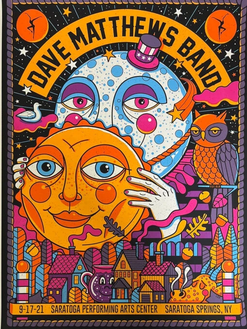 Dave Matthews Band - 2021 Methane Poster Saratoga, NY 9/17