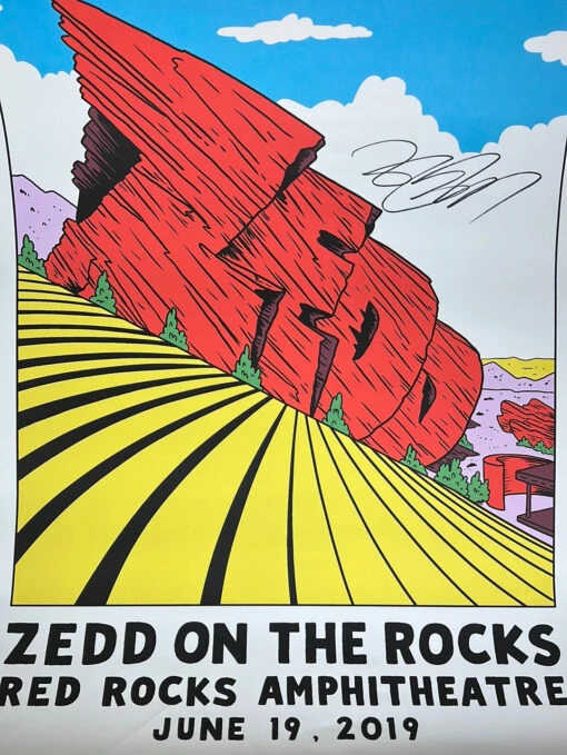 Zedd On The Rocks - 2019 Luke McGarry Poster Red Rocks, Morrison, CO