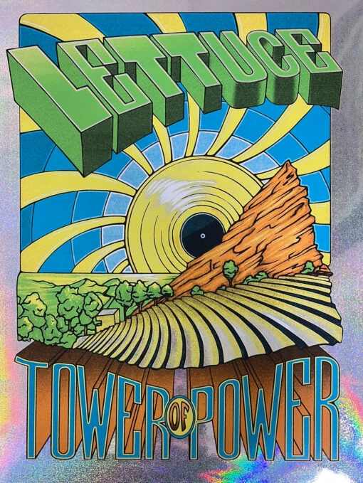Lettuce - 2022 Miller Poster FOIL Red Rocks Morrison, CO