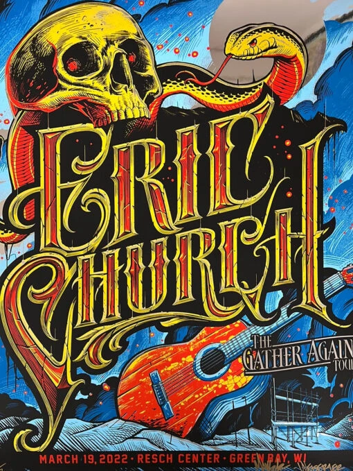 Eric Church - 2022 Maxx242 Poster Green Bay, WI Mirror FOIL 3/19
