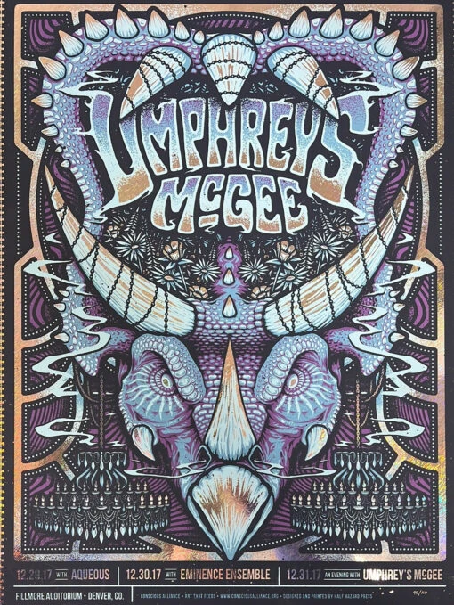 Umphrey's McGee - 2017 Half Hazard Press Poster Denver, CO FOIL
