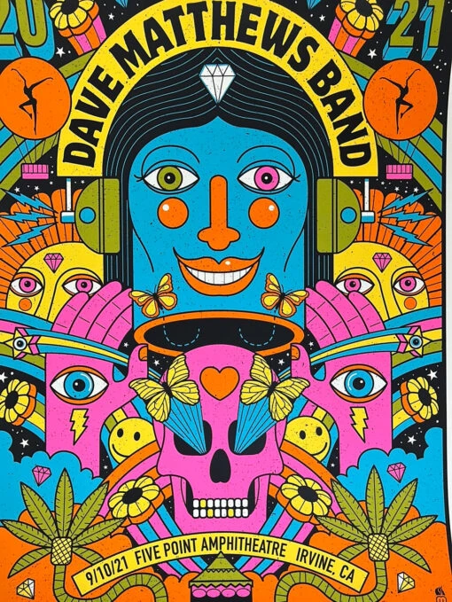 Dave Matthews Band - 2021 Methane Poster Irvine, CA