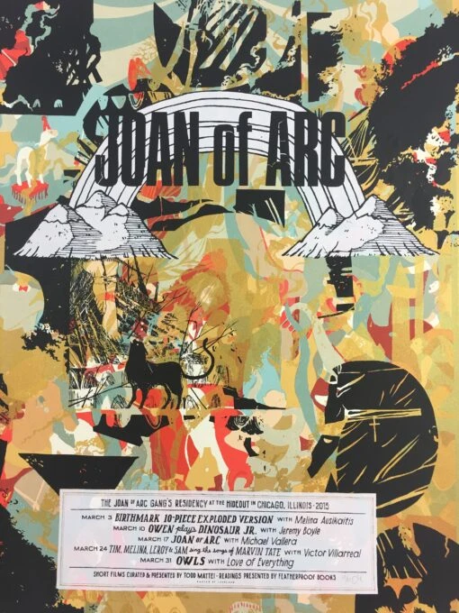 Joan Of Arc - 2015 Landland Poster Chicago, IL The Hideout