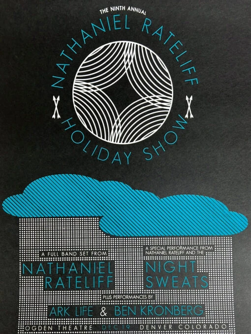 Nathaniel Rateliff & The Night Sweats - 2014 Poster Ogden Denver, CO