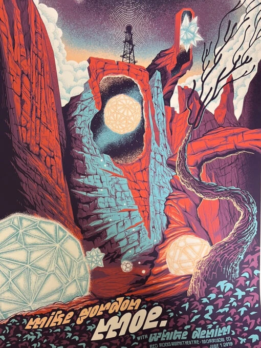 Moe. Mike Gordon - 2019 Paul Kreizenbeck Poster Red Rocks Morrison, CO