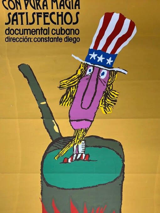 Con Pura Magia Satisfechos - 1984 Cuban Movie Poster Original Vintage