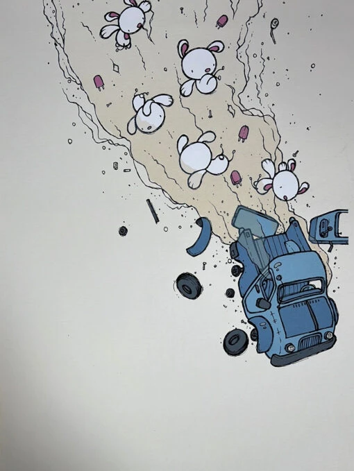 Bunny Truck - 2009 Mike Budai Poster Art Print 35/40