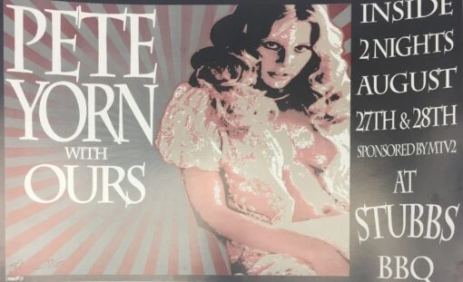 Pete Yorn - 2001 Jared Connor Poster Austin, TX Stubb's BBQ