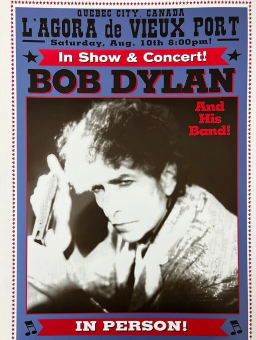 Bob Dylan - 2002 Geoff Gans Poster Quebec City, Canada