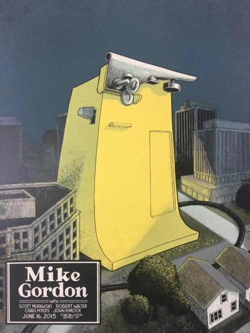 Mike Gordon - 2015 Justin Santora Poster Buffalo, NY The Town Ballroom