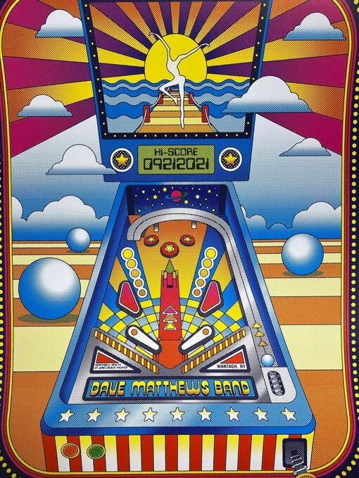 Dave Matthews Band - 2021 Nate Gonzalez Poster Wantagh, NY S/N