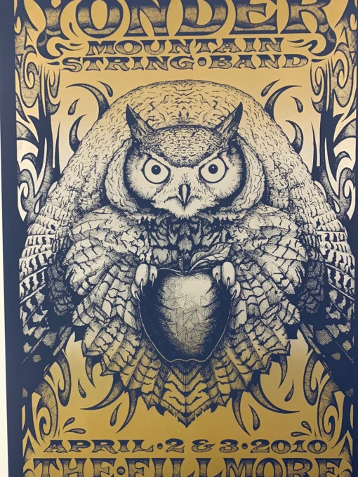 Yonder Mountain String Band - 2010 Michael Everett Blue Poster San Francisco, CA Fillmore