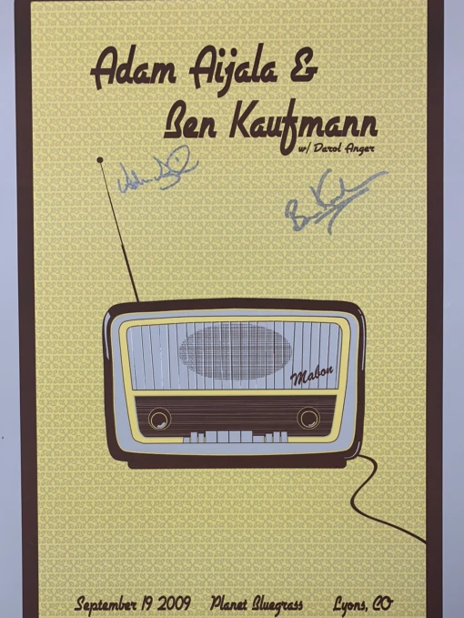 Adam Aijala Ben Kaufmann - 2009 Jamie Keyes Poster Lyons, CO Bluegrass