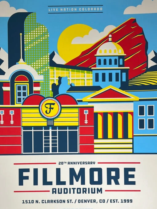 The Fillmore - 2021 Mike Tallman Poster Denver, CO 20th Anniversary