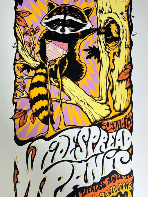 Widespread Panic - 2016 Billy Perkins Poster Austin, TX Purple